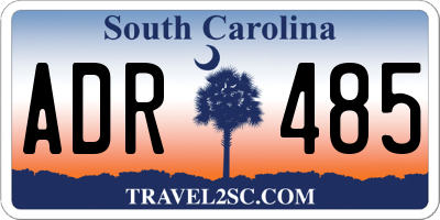 SC license plate ADR485