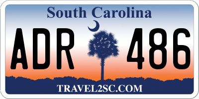 SC license plate ADR486