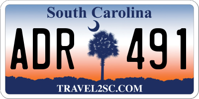 SC license plate ADR491