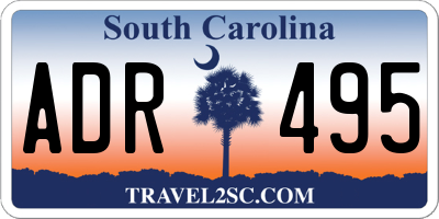 SC license plate ADR495