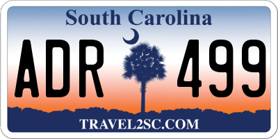 SC license plate ADR499