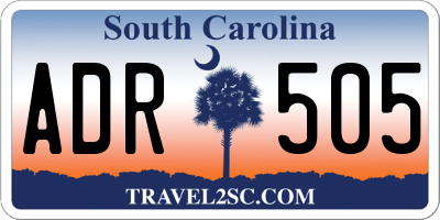 SC license plate ADR505