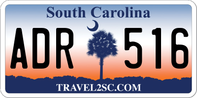 SC license plate ADR516