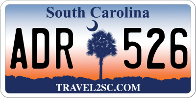 SC license plate ADR526