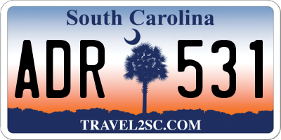 SC license plate ADR531