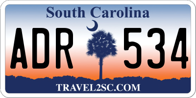 SC license plate ADR534