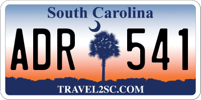SC license plate ADR541