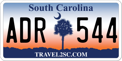 SC license plate ADR544