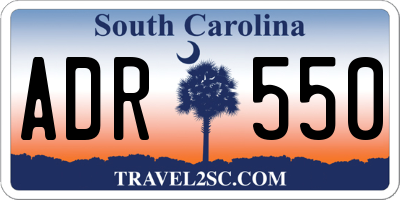 SC license plate ADR550