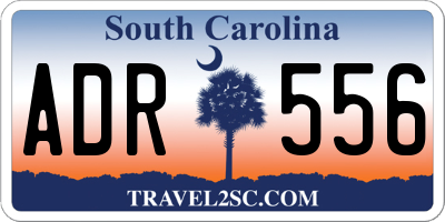 SC license plate ADR556