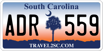 SC license plate ADR559