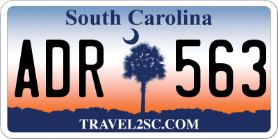SC license plate ADR563