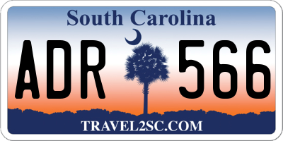 SC license plate ADR566