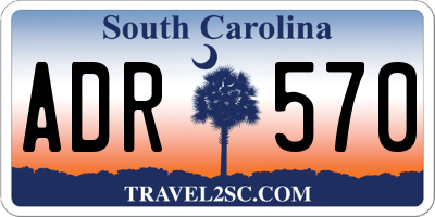 SC license plate ADR570