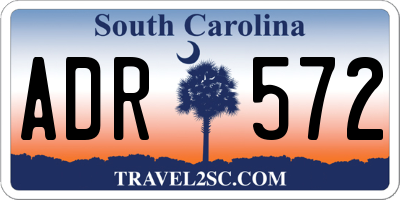 SC license plate ADR572