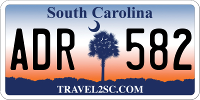 SC license plate ADR582