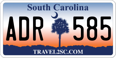 SC license plate ADR585
