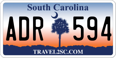 SC license plate ADR594