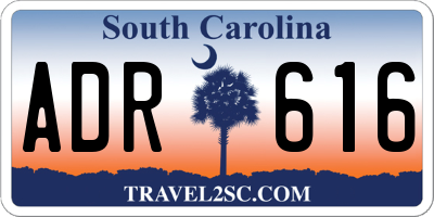 SC license plate ADR616