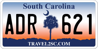 SC license plate ADR621