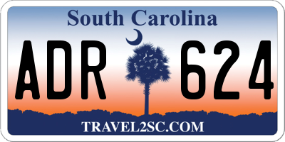 SC license plate ADR624
