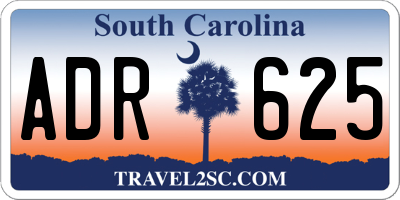 SC license plate ADR625