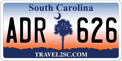 SC license plate ADR626