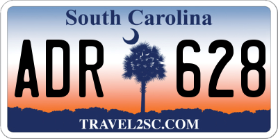 SC license plate ADR628