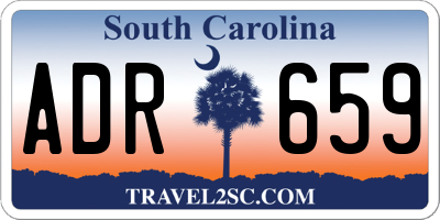 SC license plate ADR659