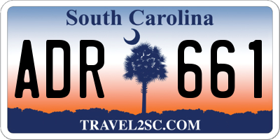 SC license plate ADR661