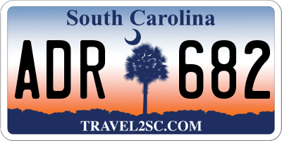 SC license plate ADR682
