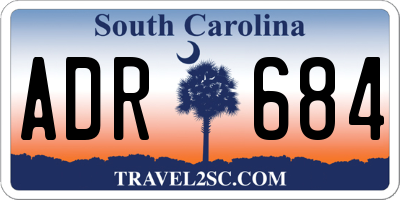 SC license plate ADR684