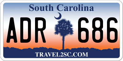 SC license plate ADR686