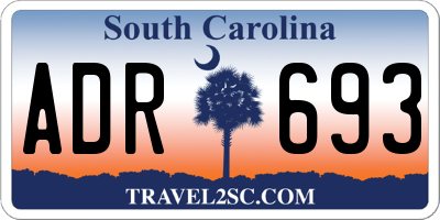 SC license plate ADR693
