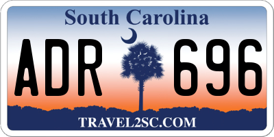 SC license plate ADR696