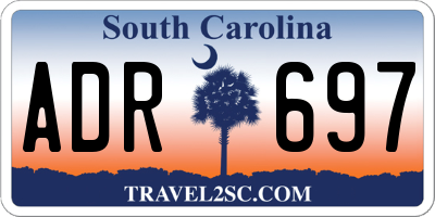 SC license plate ADR697