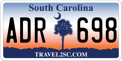 SC license plate ADR698