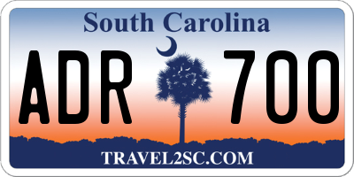SC license plate ADR700