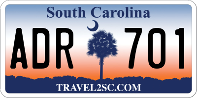 SC license plate ADR701