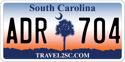 SC license plate ADR704