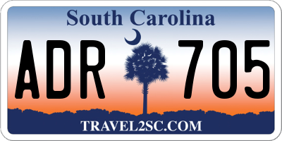 SC license plate ADR705