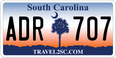 SC license plate ADR707