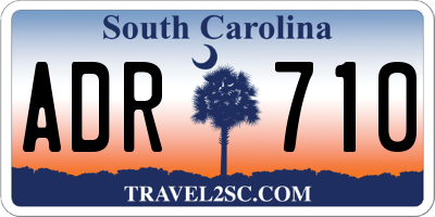 SC license plate ADR710