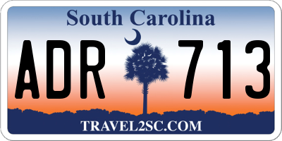 SC license plate ADR713