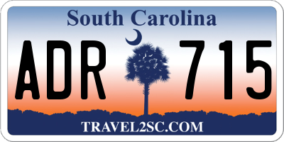 SC license plate ADR715
