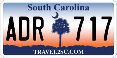 SC license plate ADR717