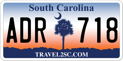 SC license plate ADR718