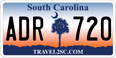 SC license plate ADR720