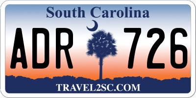 SC license plate ADR726