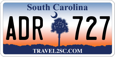 SC license plate ADR727